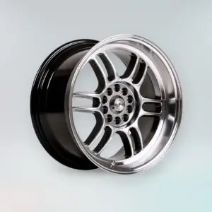 D-006 18x9.5 Hypersvart med maskinpolert kant