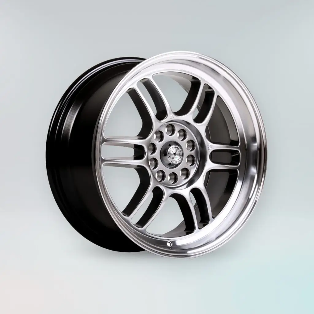 D-006 18x8.5 Hypersvart med maskinpolert kant